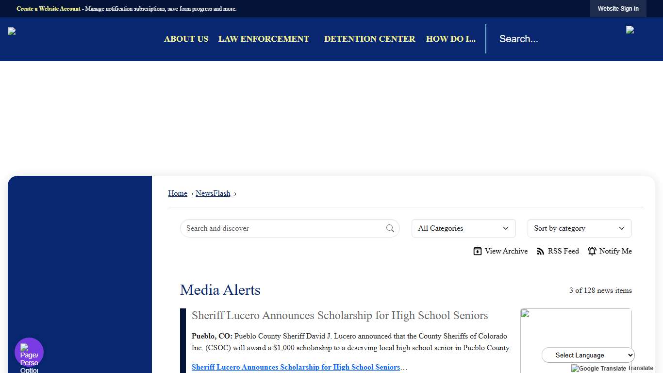 News Flash • Pueblo County Sheriff, CO